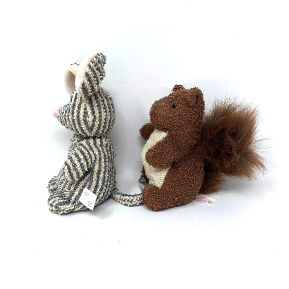 Russ Home Buddies Sniffy Mouse Acorn Squirrel Terry Cloth Sensory Beanie Set - Picture 2 of 9